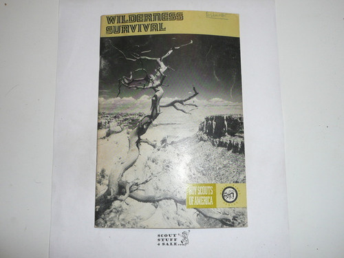 Wilderness Survival Merit Badge Pamphlet, Type 8, Green Band Cover, 6-79 Printing