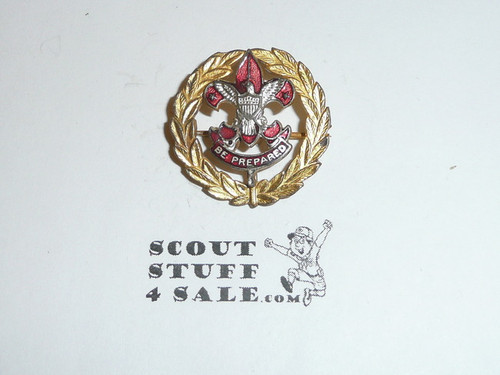 Assistant Scout Executive Collar Brass, Tall Crown, Horizontal Spin Lock Clasp