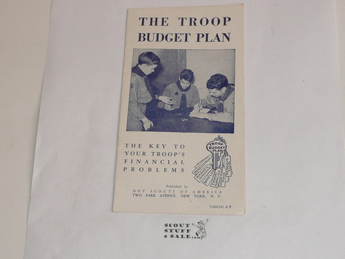 1942 The Troop Budget Plan Pamphlet, 3-42 printing