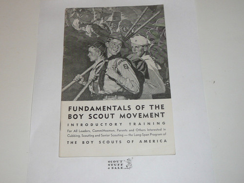 1941 Fundamentals of the Boy Scout Movement, Introductory Training, 11-41 printing