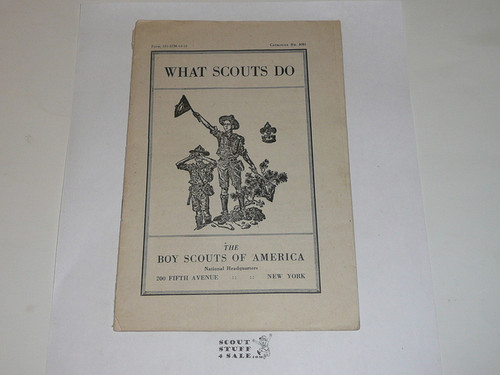 1919 What Scouts Do, 20 page promotional brochure, 10-19 printing