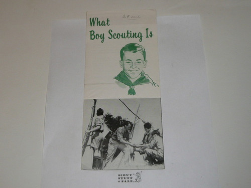 1959 What Boy Scouting Is, Boy Scout Promotional Brochure, 6-59 printing, folded