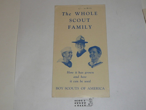 1930's The Whole Scout Family, Boy Scout Promotional Brochure