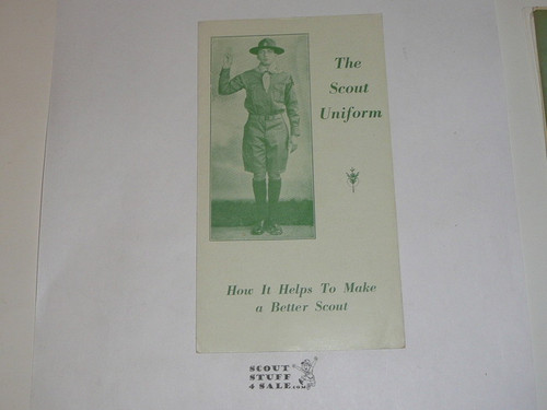 1930's The Scout Uniform - How it Helps to Make a Better Scout, Boy Scout Promotional Brochure