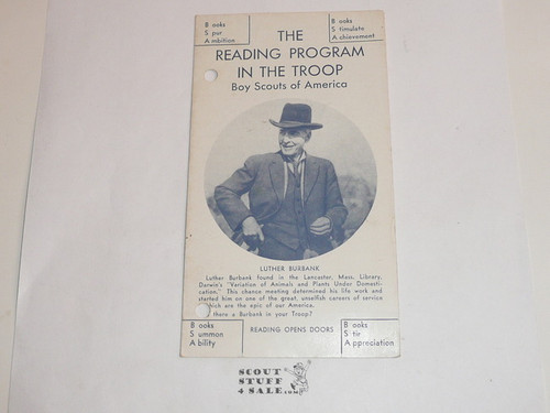 1940 The Reading Program in the Troop Boy Scouts of America, part of the BSA Reading Campaign, 2 hole punched