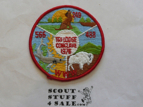 Order of the Arrow Lodge #566 Malibu 1976 Tri-lodge Conclave Patch - Scout