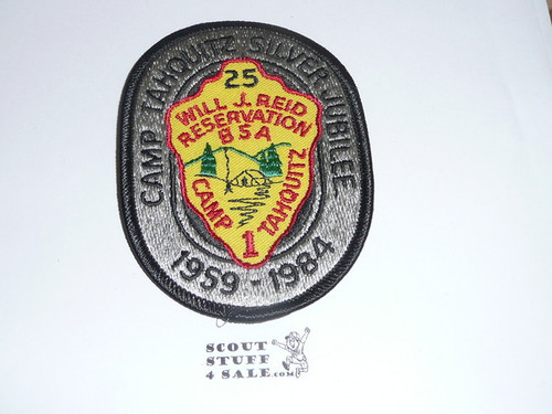 Camp Tahquitz 25th Anniversary Patch 1984, Black Bdr