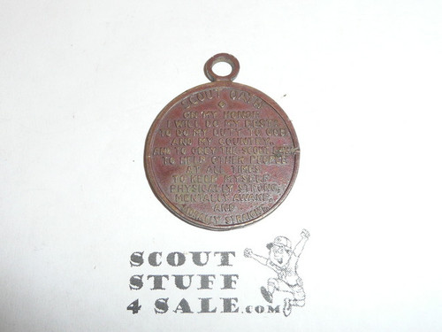 Boy Scout Key Chain Fob, Oath on the back