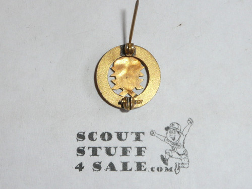30 Year Veteran Pin, 1940's Issue, GOLD Filled "GF", Vertical pin with spin clasp