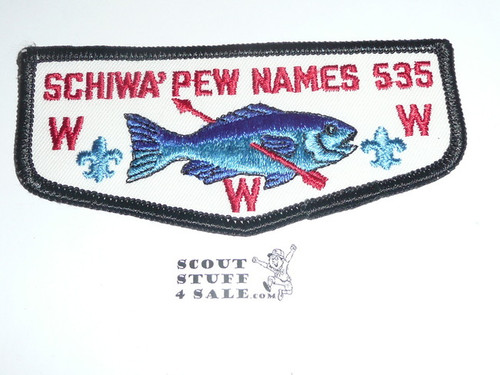 Order of the Arrow Lodge #535 Schiwa'pew Names f3 Flap Patch