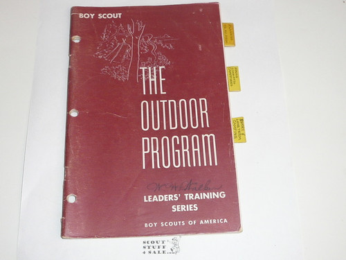 Boy Scout Leader Training Series, The Outdoor Program, 10-56 printing, dividers installed