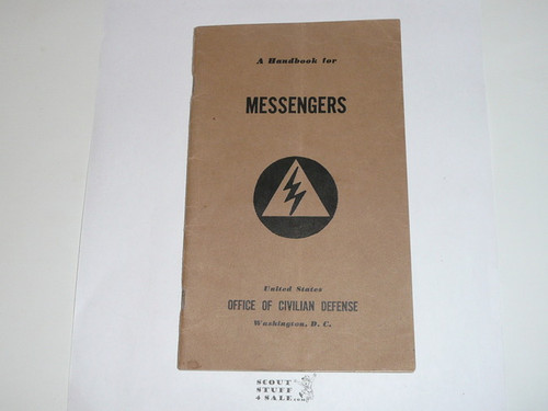 WWII Messengers Handbook for Boy Scouts, US Office of Civil Densense made for Boy Scouts