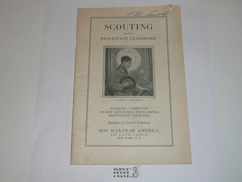 Protestant, Scouting under Protestant Leadership, mid-1920's printing