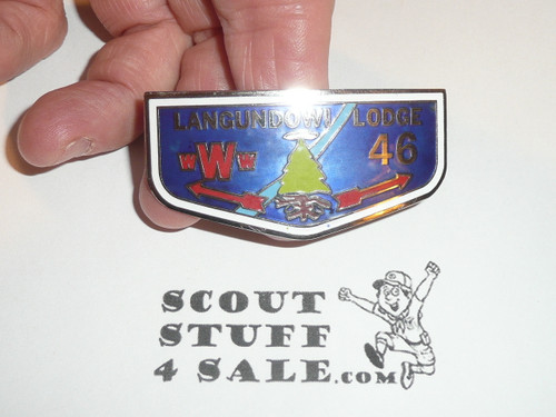 Order of the Arrow Lodge #46 Langundowi Enameled Neckerchief Slide - Scout