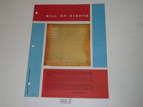 Bill of Rights Boys' Life Reprint #BL-95, 5-65 Printing, color comic