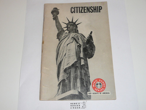 Citizenship Merit Badge Pamphlet, Type 7, Full Picture, 11-67 Printing