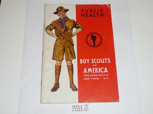 Public Health Merit Badge Pamphlet, Type 4, Standing Scout Cover,  10-40 Printing