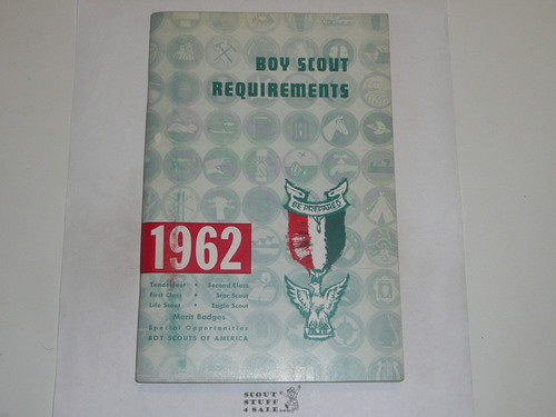 1962 Boy Scout Requirements Book, 9-61 Printing