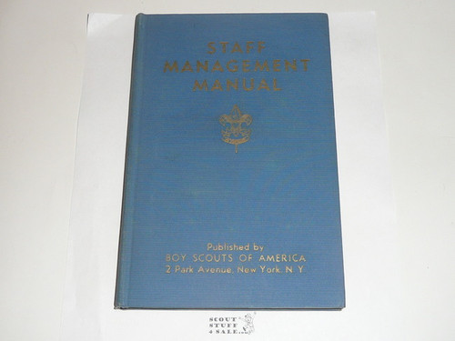 1941 Staff Management Manual, First Printing (3-41)