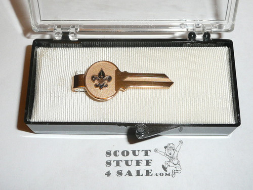 Key Boy Scout Tie Bar, New in Box