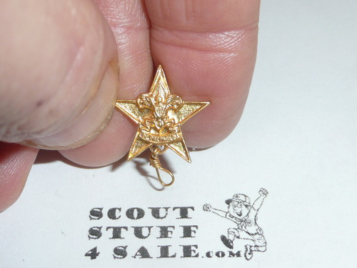Star Scout Rank Lapel/Mother's Pin, Vertical Spin Lock Back, 15mm wide, wire Knot