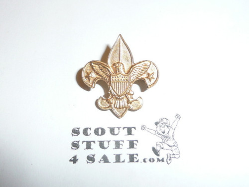 Tenderfoot Scout Rank Pin (Could be used as Generic Scouting Collar Pin), Spin Lock Clasp, 21mm Wide, BS of A & Pat. 1911 back markings