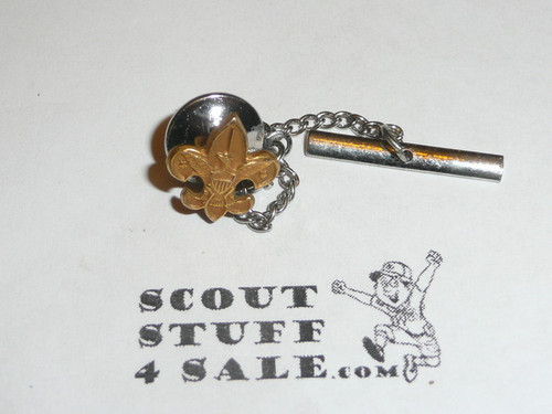 Boy Scout Tie Tack, Gold Emblem, 10k with Robbins Hallmark