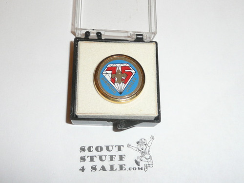 BSA 75th Anniversary Pin, new in box