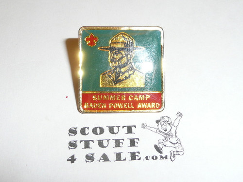 Enameled Baden Powell Summer Camp Award Pin