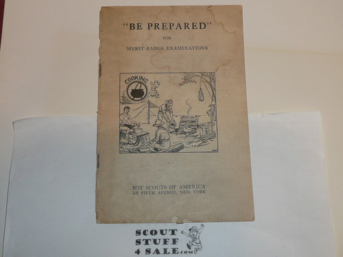 Cooking Merit Badge Pamphlet, Type 1, White Cover, 1919