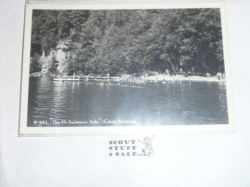 Camp Naumana Swimming Hole Post card, 1940's