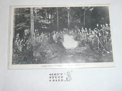 Camp Delmont Campfire Post card, 1933