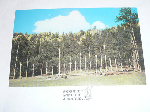 Philmont Scout Ranch Post card, Totem Poles, 1950's-80's