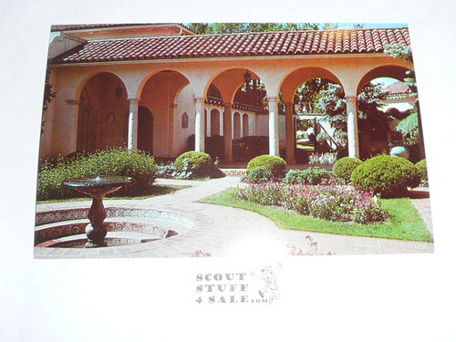 Philmont Scout Ranch Post card, Patio at Villa Philmonte, 1950's-80's