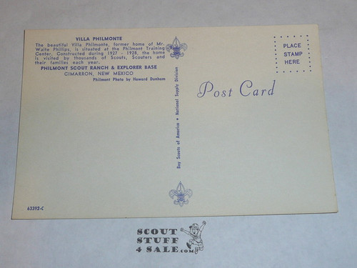 Philmont Scout Ranch Post card, Villa Philmonte, 1950's-80's