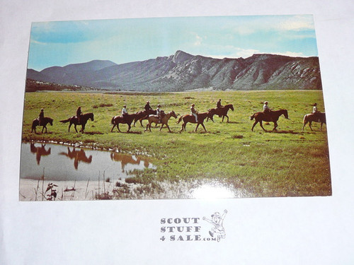Philmont Scout Ranch Post card, Mountain Horseback Riding, 1950's-80's