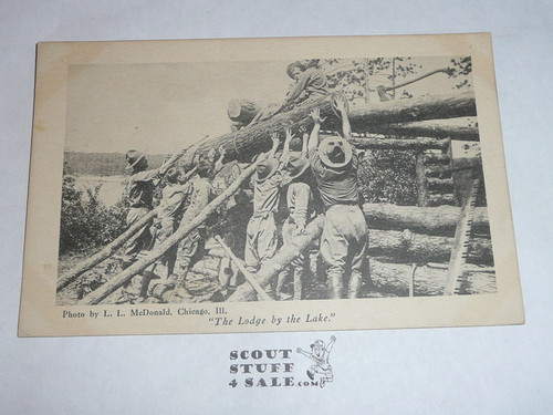 The Lodge by the Lake, Official Boy Scout Post card, 1915