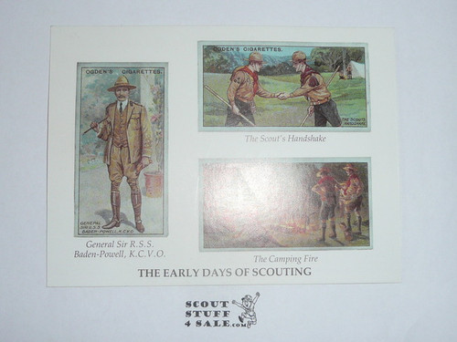 1987 British Boy Scout Postcard, The Early Days of Scouting