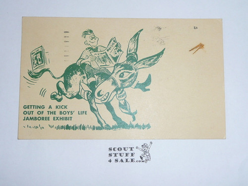 1960 National Jamboree Boys' Life Exhibit Postcard, With Jamboree Cancellation