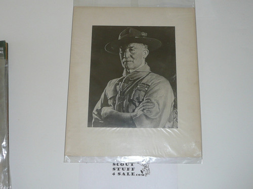 1931 Photograph of Baden Powell Mounted to Posterboard