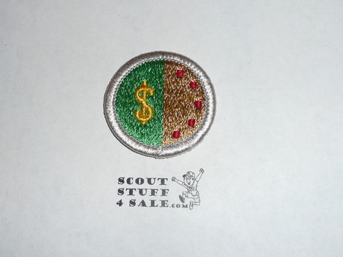 Personal Management - Type H - Fully Embroidered Plastic Back Merit Badge (1972-2002)