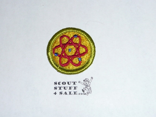 Atomic Energy - Type H - Fully Embroidered Plastic Back Merit Badge (1972-2002)