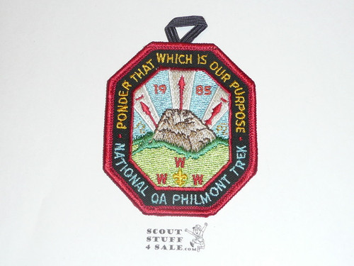 Philmont Scout Ranch, 1985 Order of the Arrow Philmont Trek Event Patch With Button Loop