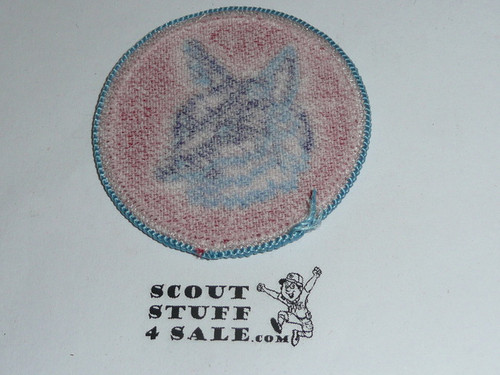 Fox Patrol Medallion, Red Twill with paper back, 1972-1989
