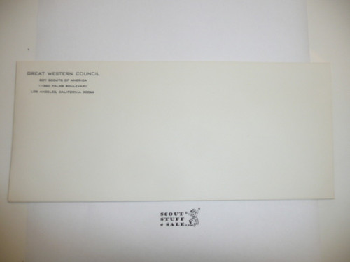 Great Western Council Blank Envelope with Palms Address