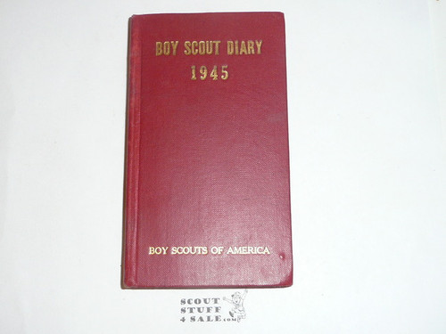 1945 Boy Scout Diary, Rare Hardbound