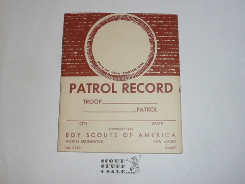 Patrol Record Book, 8-71 Printing