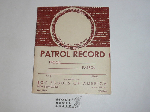 Patrol Record Book, 7-68 Printing