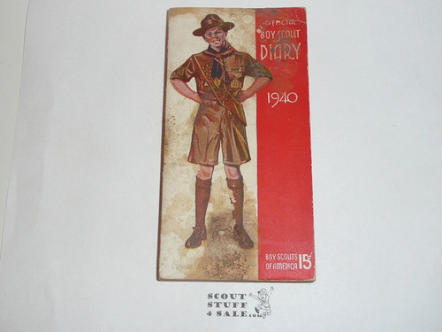 1940 Boy Scout Diary, some dirt on cover