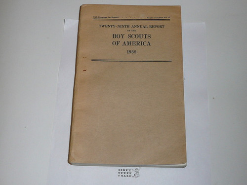 1938 Boy Scouts of America Annual Report to Congress